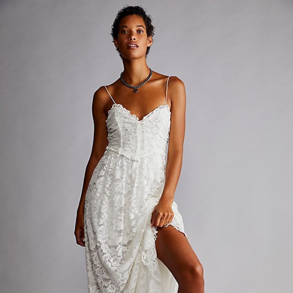 Free People For Love & Lemons Joelle Maxi Dress Large NWT